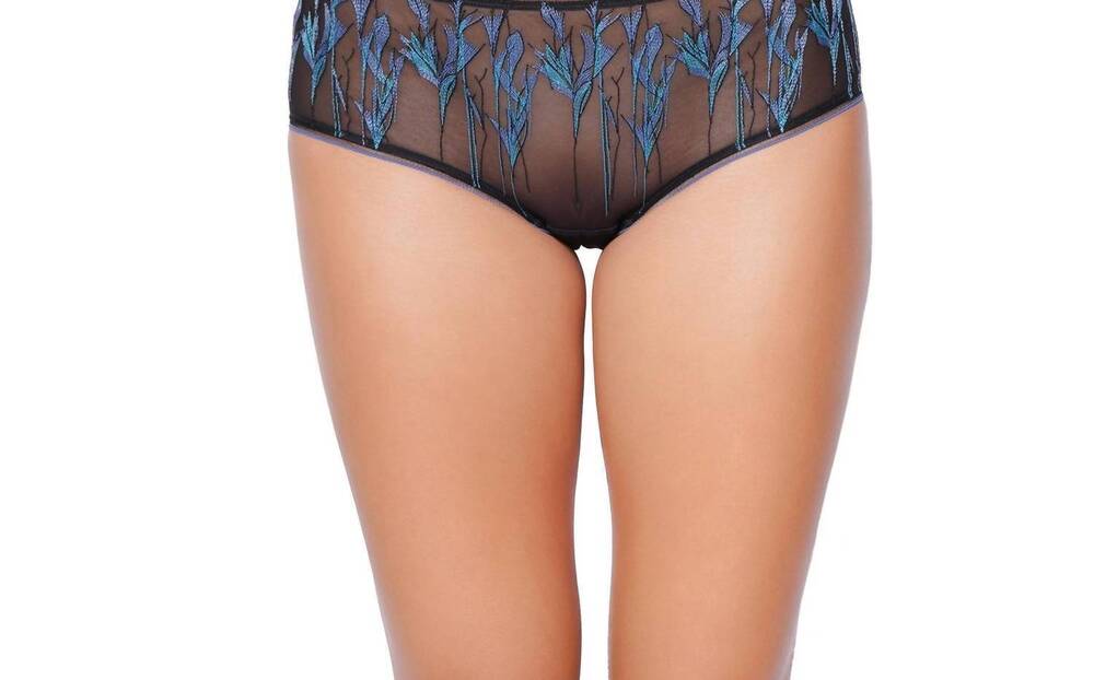 NEW HUIT moonlight shorty panty in black-blue